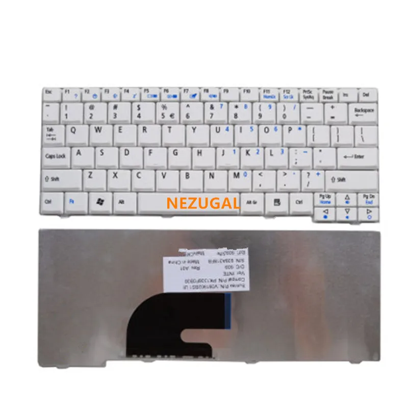 Per Acer Aspire One D150 D250 Kav10 Kav60 A110 Kav60 Kava0 D150 Zg5 Zg8 523H P531H N214Cm-2 Tastiera Inglese Usa
