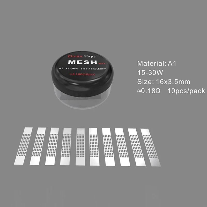 10 шт./упак. блин Vape интенсивный катушки 0.18ohm сетки MTL катушки для электронной сигареты Damnvape интенсивный сетки MTL RDA