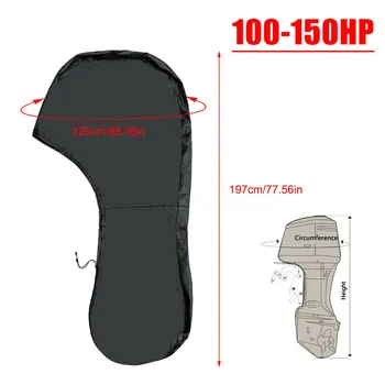 

Accessories Anti Scratch Rain Coat Engine Protector Dustproof Full Motor Cover Outboard Boat Oxford Cloth Shelter Durable Black