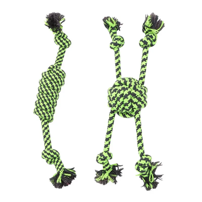 

New Pet Toy Dog Toys Chew Teeth Clean Fun Green Rope Ball Game For Big Small Cat Dog Fo Outdoor Play