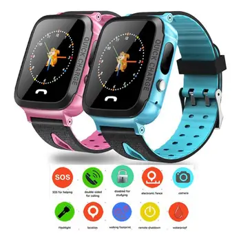 

Y34 Daily Waterproof Anti Lost Child GPS Tracker SOS Positioning Tracking Kids Smart Watch Phone Baby Safe Watch Christmas Gifts