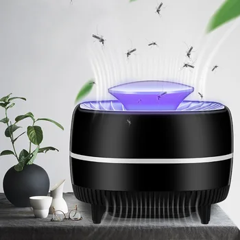 

USB Powered UV LED Electric Mosquito Killer Lamp Bug Zapper with Built-In Powerful Fan Mosquito Catcher Trap No Noise New
