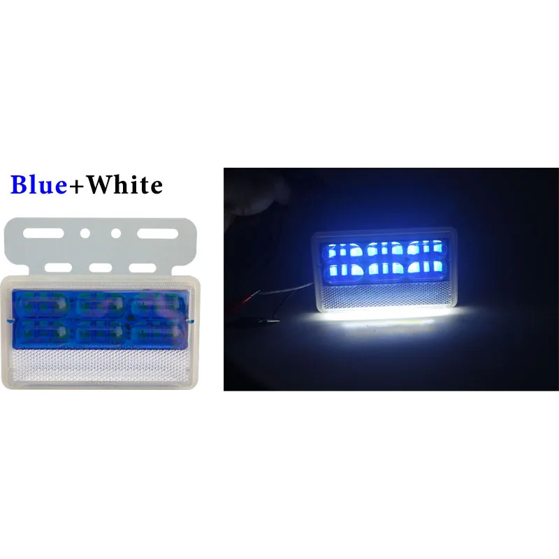 Blue N white RXZ 1 шт. 24 В светодиодные фары для грузового транспорта светодиодный маркерный свет легковой автомобиль автобус грузовик боковой индикатор отметки трейлер свет задняя боковая лампа белый 6000 К - Цвет: Blue N white