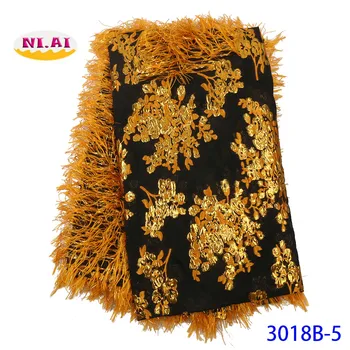 

NIAI African Embroidered Brocade Lace For Wedding Party Dress 2019 High Quality Lace French Nigerian Net Lace Fabrics XY3018B-5