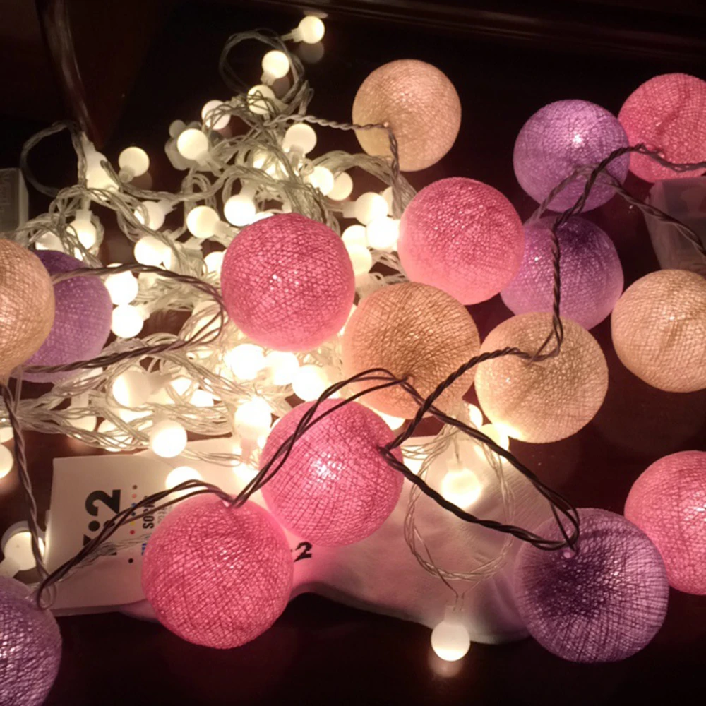 Cotton Ball Lamp Battery Operated3m 20 Led Indoor Wall Christmas Light