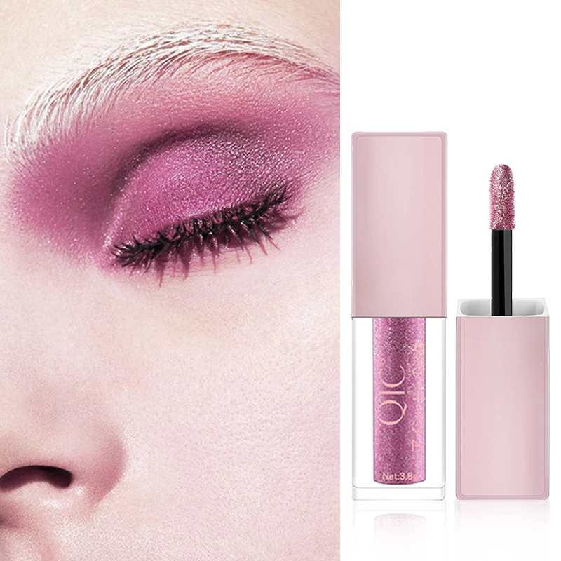 

Glitter Shimmer Liquid Eyeshadow Metal Matte Eye Makeup Cosmetics Pigment Nude Eye Shadow 8 Color Waterproof Eyeshadow for Women