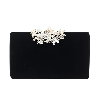 

Flower Hijab Dinner Cosmetic Bag Korean-style Velvet Soft Surface Dinner Bag