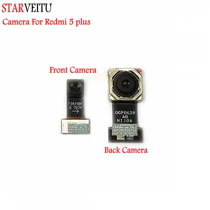 

Rear Camera For Xiaomi Redmi 5 plus Front Camera For Redmi 5plus Back Camera Flex Cable Repair Parts
