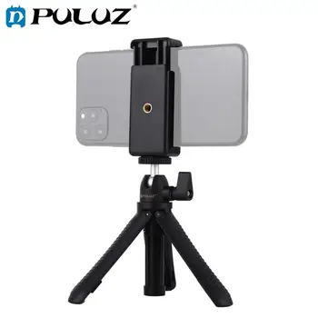 

PULUZ Selfie Sticks Tripod Mount + Phone Clamp with Tripod Adapter & Long Screw(Black)