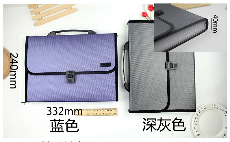 M&G File Holder Hand File Bag Office Briefcase A4 File Bag Multilayer Folder 90959 Storage Bag