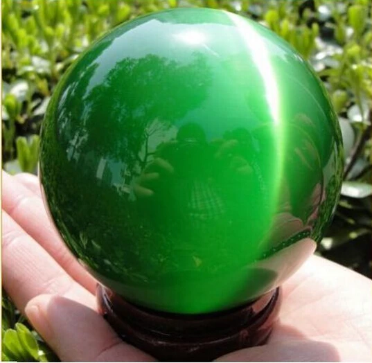 +++---515+++Sell Asian Quartz Green Cat Eye Crystal Healing Ball Sphere 35-40MM + Stand | Дом и сад