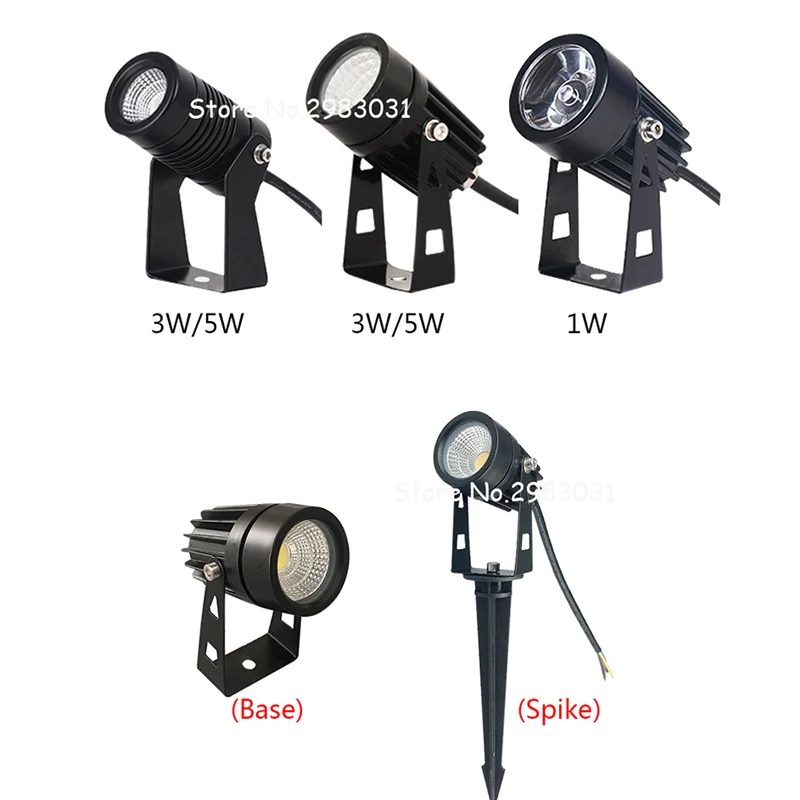 1W 3W 5W Outdoor Garden Landscape Light 220V 110V 12V LED Lawn Lamp COB Waterproof Lighting Led Light Garden Path Spotlights 2