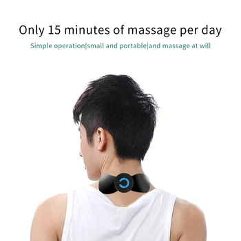 

Travel Mini Portable Electric Massager Pad Leg Waist Muscle Shoulder Neck Simple Adjustable Modes Home Cervical Vertebra Gift