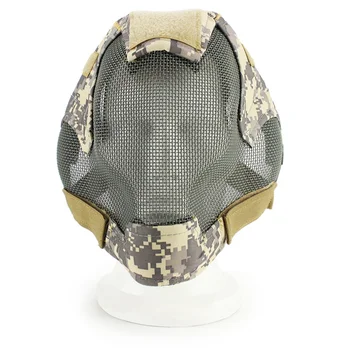 

Airsoft Full Face Mask Military War Game Steel Mesh Paintbal Head Protective Mask Tactical Full Cover V6 Mask