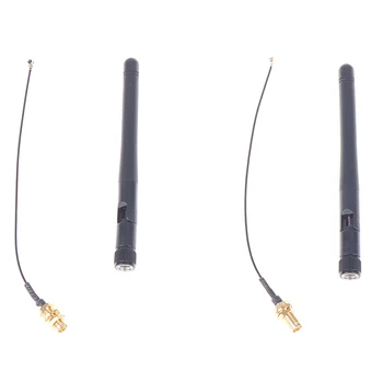 

4PCS 17cm PCI U.FL IPX to RP SMA Male Pigtail Cable +2.4GHz 3dBi WiFi 2.4g Antenna Aerial RP-SMA Male wireless router