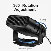 Ventilateur électrique de refroidissement et de chauffage pour voiture, 4 en 1, Portable, désembuage, dégivrage, désembuage, 12V/24V, 800W DC