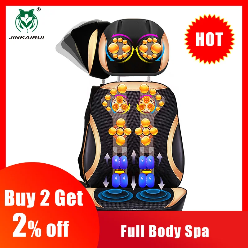 5122.22руб. 61% СКИДКА|JinKaiRui Вибрирующая электрическая шейка шеи спины тела подушка массажное кресло массажный стимулятор мышц с нагревательным устройством-in Массаж и расслабление from Красота и здоровье on AliExpress 