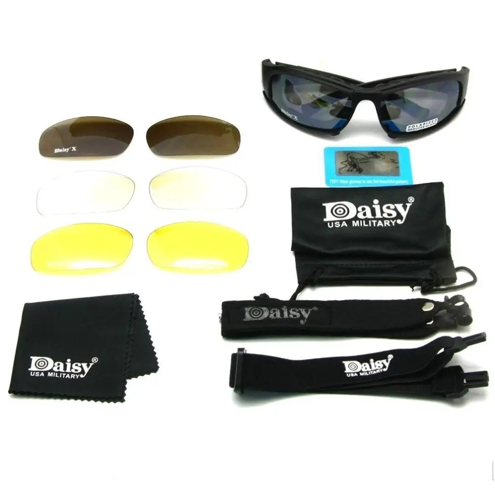 Tactical Sunglasses UV400 Protection Military Goggles Hunting, Shooting, Airsoft Outdoor Activities Eyewear 4 Lenses
