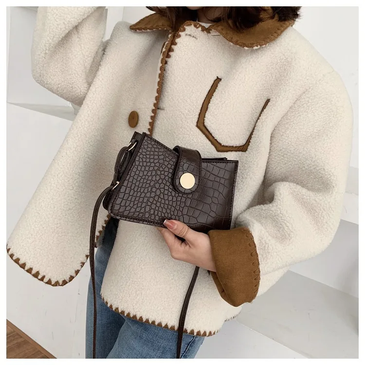 

Crocodile Pattern Square Sling Bag 2019 Autumn And Winter New Style Korean-style Fashion Shoulder Bag Elegant Versatile Shoulder
