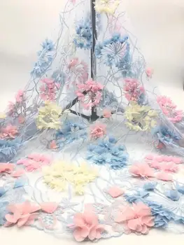 

best quality Jolin-59.2803 embroidered African Tulle Lace Fabric African French Lace Fabric with embroidery