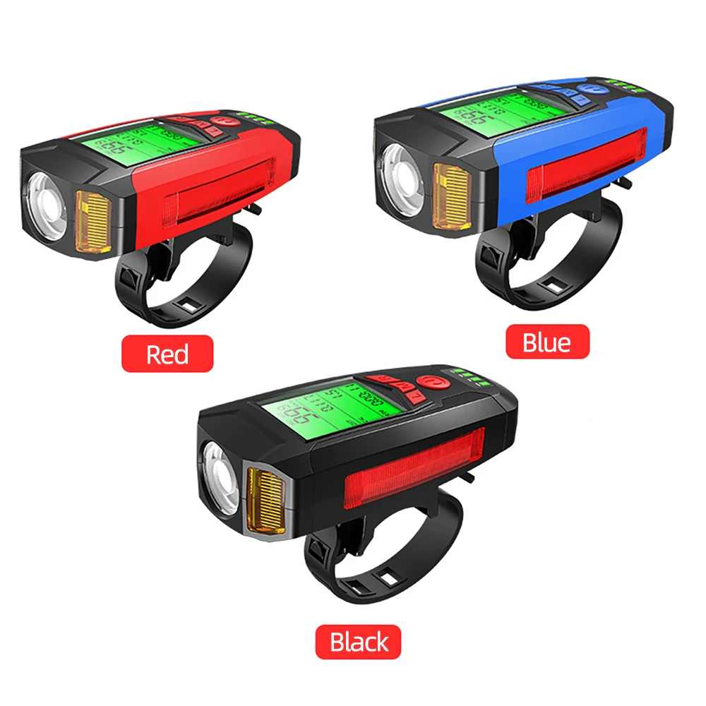 Luce Anteriore Per Bici 3 In 1: Fanale + Computer + Clacson – Nuovo Accessorio Multifunzione