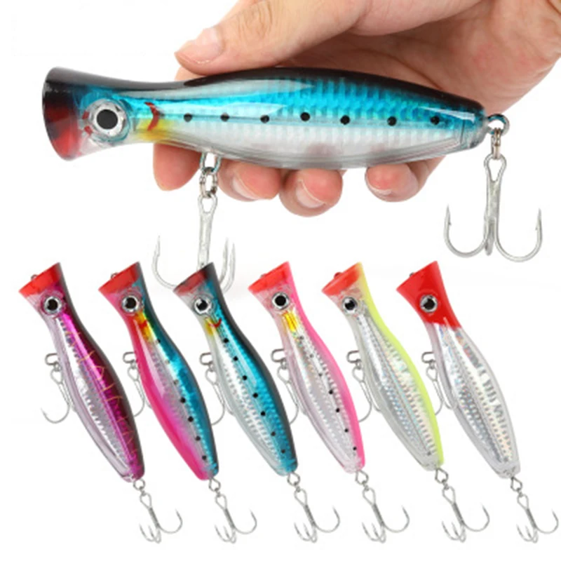 12cm 40g Big Popper Fishing Lure Crank Bait Artificial Wobblers ABS Hard Pesca Bass Carp Pike Tackle | Спорт и развлечения