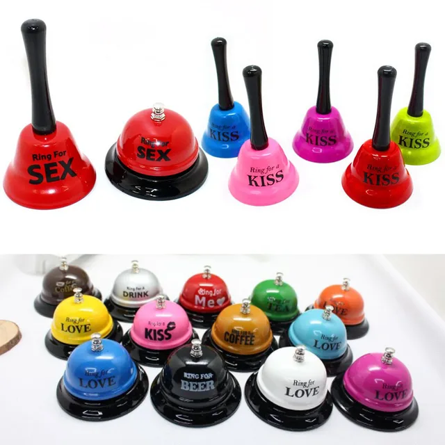 Handheld Red Metal Sex Funny Ring Bell For Valentine Party Service Bar Cafe Bachelor Party Ringing Bell Desktop Decorations 1