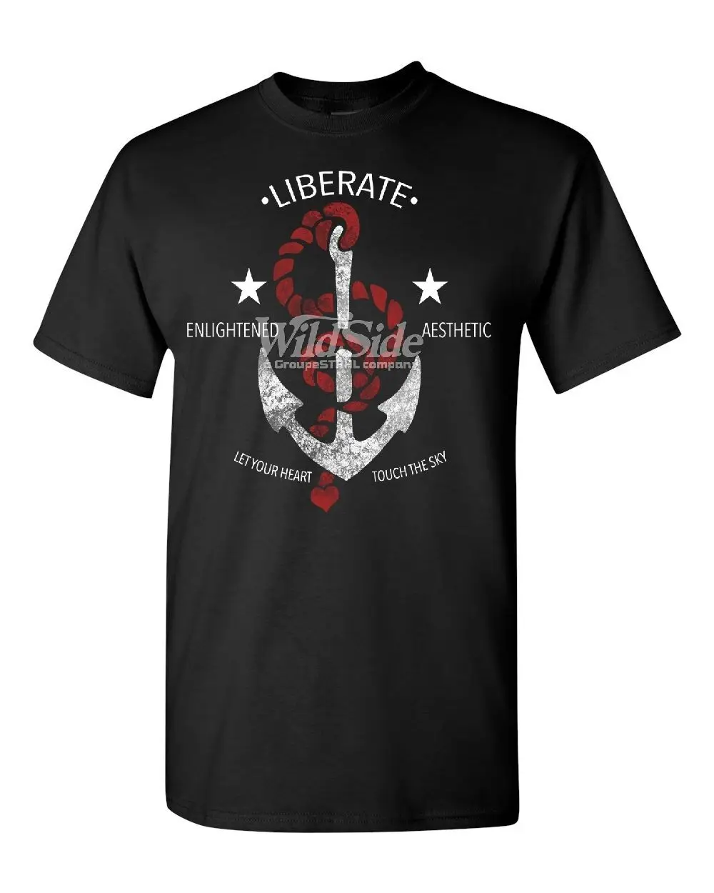 Liberate Просветленный эстетический Touch The Sky Anchor t-shirt Tee (1033) |