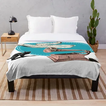 

The Cat And The Song Blue Circle Throw Blanket Soft Sherpa Blanket Bed Sheet Single Knee Blanket Office Nap Blanket