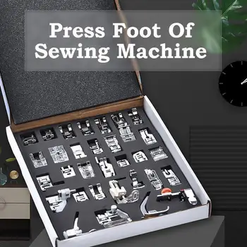 

30/42/62 Press Foot Of Sewing Machine For Sew Kit Braiding Blind Stitch Over Lock Zipper Ruler For Brother Singer Sewing Accesso