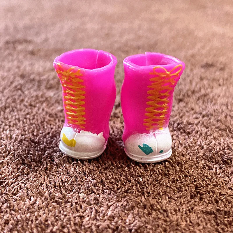 

Free Shipping 1 Pair Original Mini Colorful Boots Shoes For LOLs Splatters Sister Doll DIY Doll Accessory Kids Birthday Gift Toy