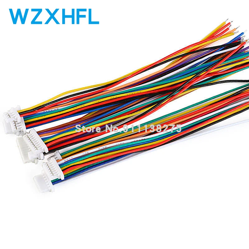 10PCS JST SH 1.0 MM Single Female Plug Connector With Wire Cables 100mm 2P 3P 4P 5P 6P 7P 8PIN 1.0MM SH 2.0 26AWG 10CM