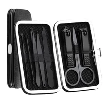 

8-piece professional stainless steel nail clippers set with storage box home salon nail set travel pedicure tool tools