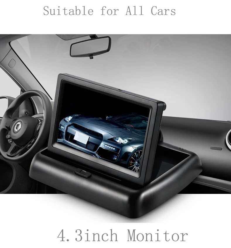 Беспроводной автомобильный монитор 4,3 TFT lcd камера заднего вида IR универсальное зеркало парковочные системы для Chevrolet: Cruze/Epica/Aveo/Malibu