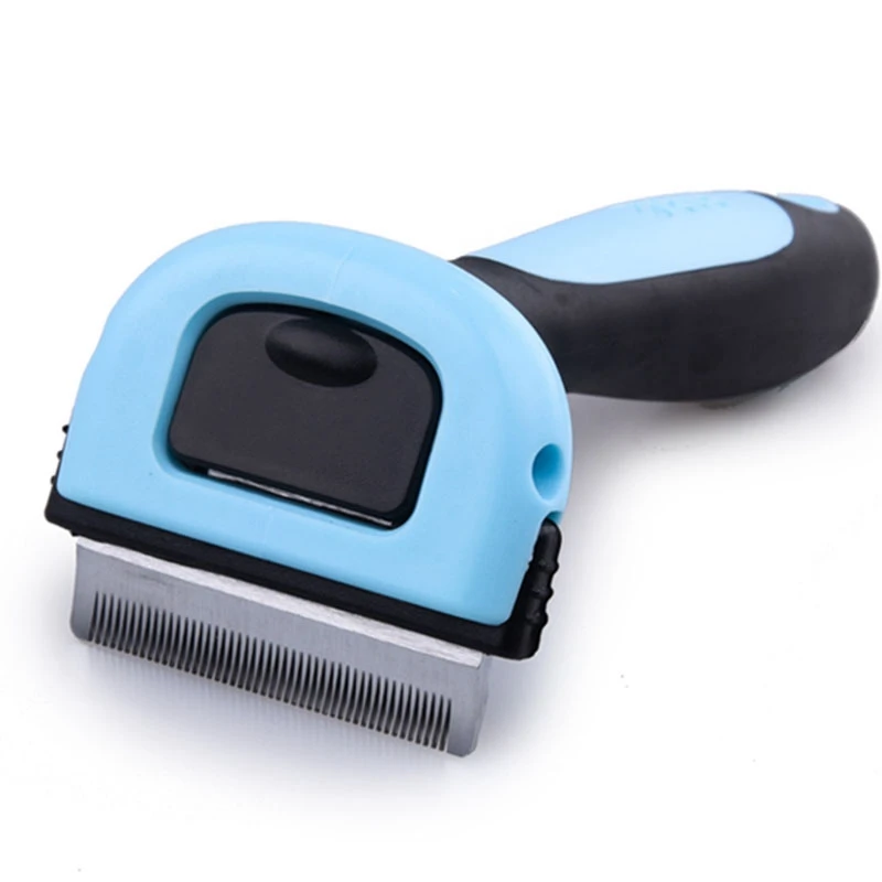 Щетка для удаления волос, расческа для кошек, собак, Deshedding, слайкер, обрезка, для домашних животных, мех, скребок, истончение, инструменты для ухода, лезвие из нержавеющей стали
