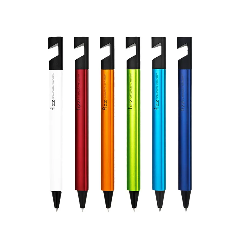 

Fizz 1PC Multifunctional 2 In 1 Gel Pen & Mobile-Phone Holder 0.5mm Rotating Gel Pen Black Ink Writing Pens Supplies
