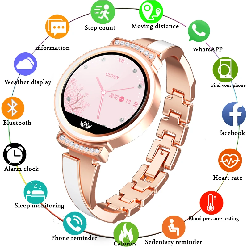 LIGE Fashion Womens Smart Watch Women Waterproof