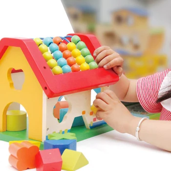 

Kids Children Toys Geometry Number House Building Blocks Educational Learning Intellectual Toys For Children and Baby