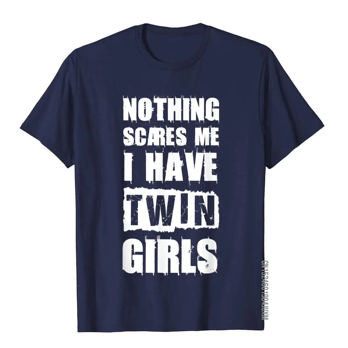 Funny Twin Daughter Mom of Twins Dad of Twins T-Shirt__97A646navy