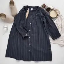 Новое платье в полоску для девочек осенние хлопковые льняные модные платья для девочек от 3 до 8 лет PZ569