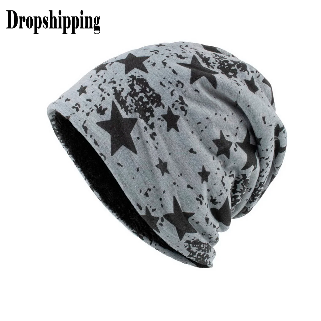 Хип-хоп стиль пентаграмма мужской берет для женщин теплые свободные камуфляжные шапки крючком зимняя Шерстяная Лыжная Шапочка с черепом берет gorro# ZD