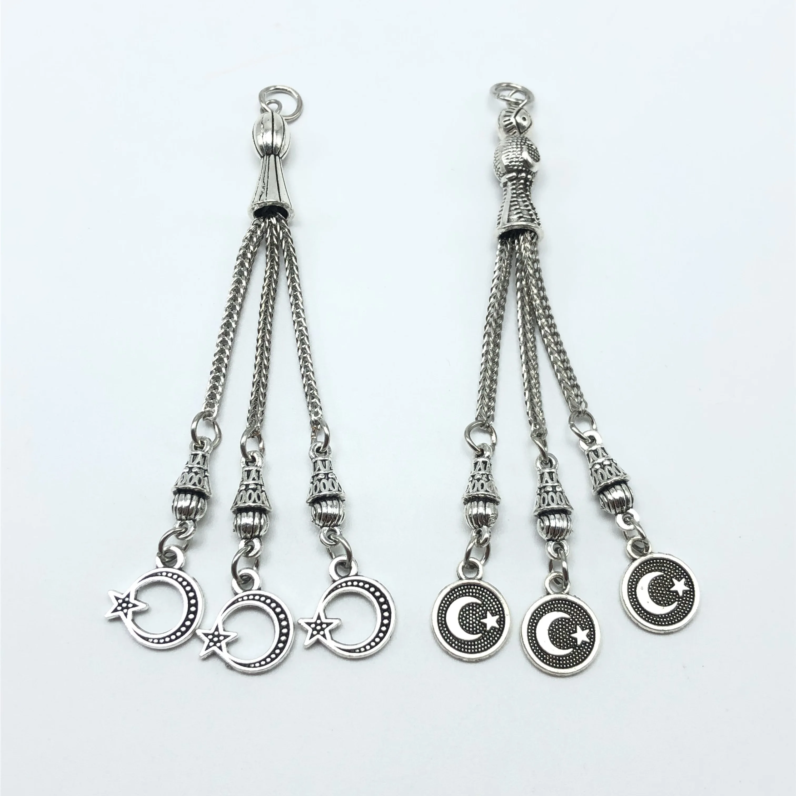 

2pcs Pop Turkey StarMoon national emblem Chinese knot Rosary Pendant DIY Handmade Bracelet Necklace Jewelry Accessories