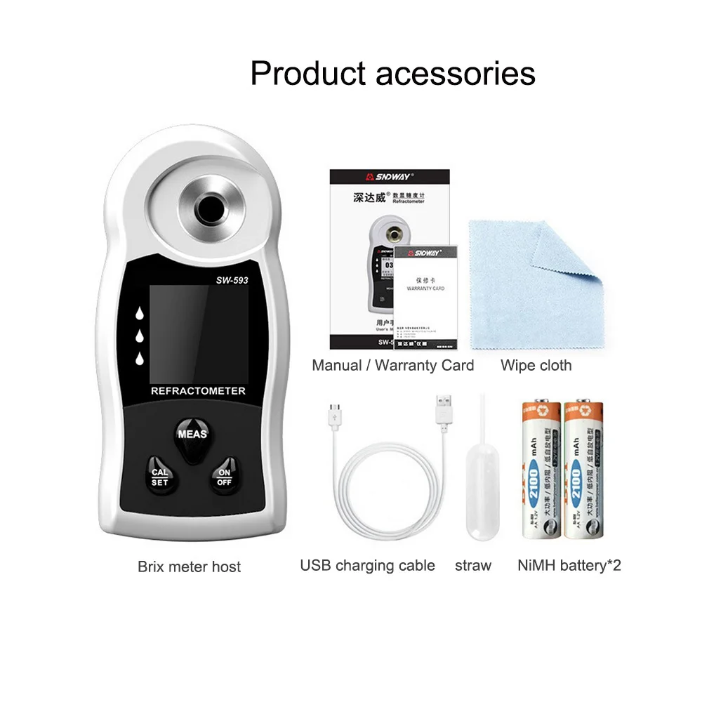

Food, Beverage, Fruit Digital Sugar Sweetness Meter Saccharimeter Refractormeter