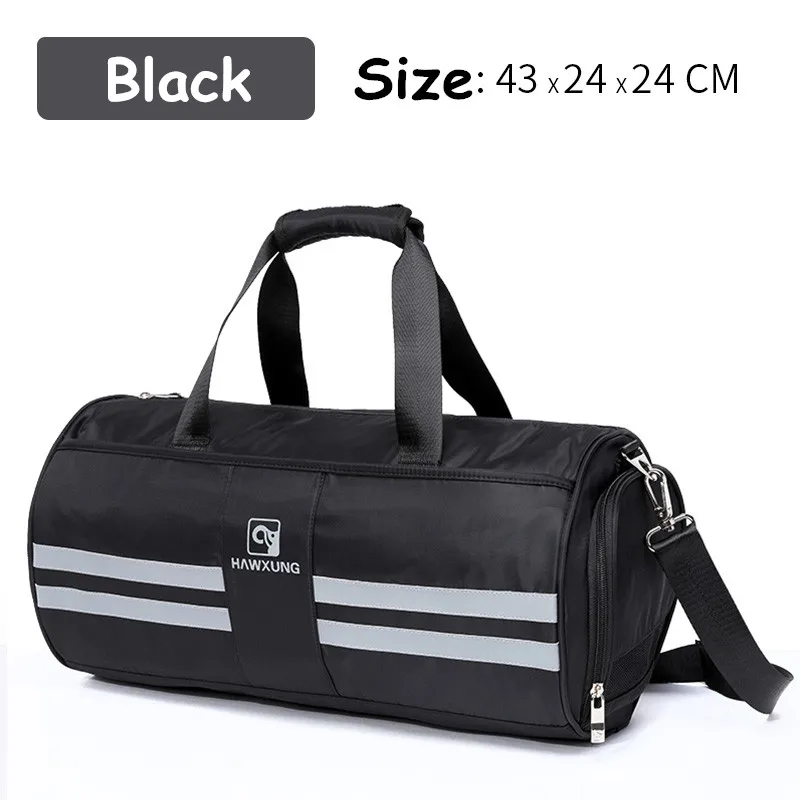 Pink Gym Bags With Independent Shoes Pocket Women Men Sports Bags Dry Wet Bags For Fitness Basketball Football Gym Backpack - Цвет: black