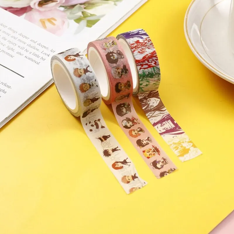 1 Pcs Anime Anime Kimetsu No Yaiba Jujutsu Kaisen Washi Tape Cartoon