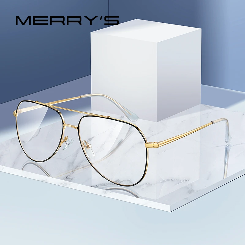 MERRYS – monture de lunettes pour homme et femme, modèle pilote classique,  mode myopie, Prescription, S2689 | AliExpress