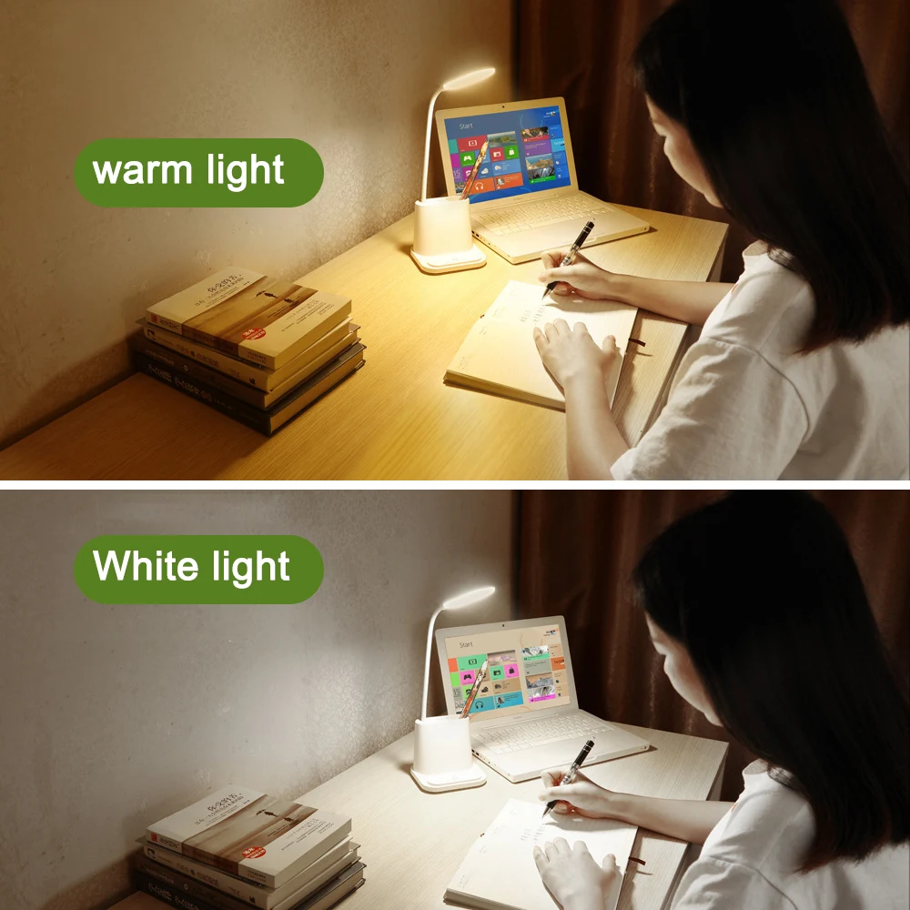 Koop Usb Oplaadbare Led Bureaulamp Aanraken Dimmen Aanpassing Tafellamp Voor Kinderen Kids Lezen Studeren Oog Beschermen Bureaulamp