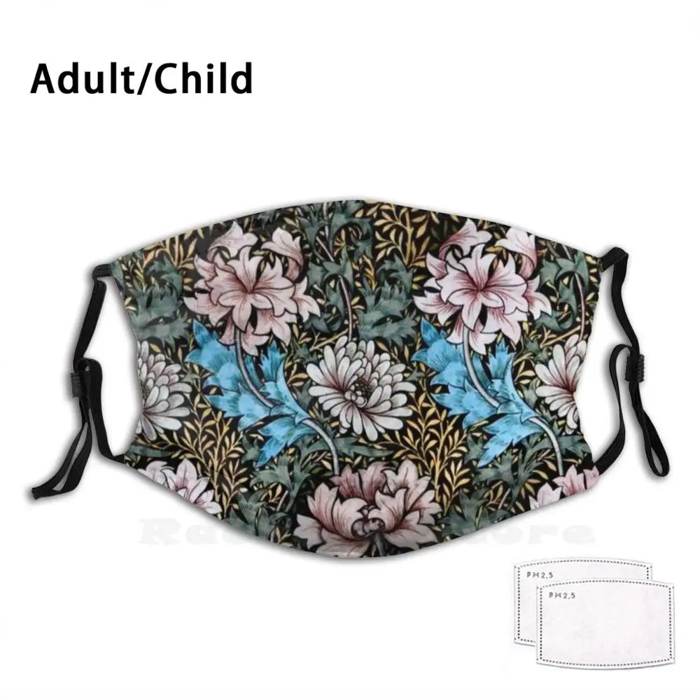 

William Morris Chrysanthemums Adult Kids Anti Dust Filter Diy Mask William Morris Morris Vintage Victorian Vintage Floral