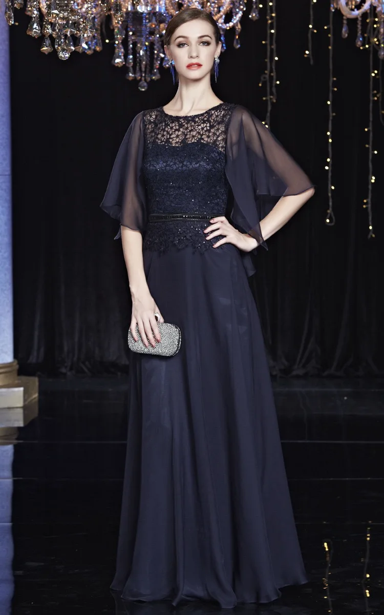 Новинка 2020 шифоновое платье трапециевидной формы с кружевом для невесты мамы