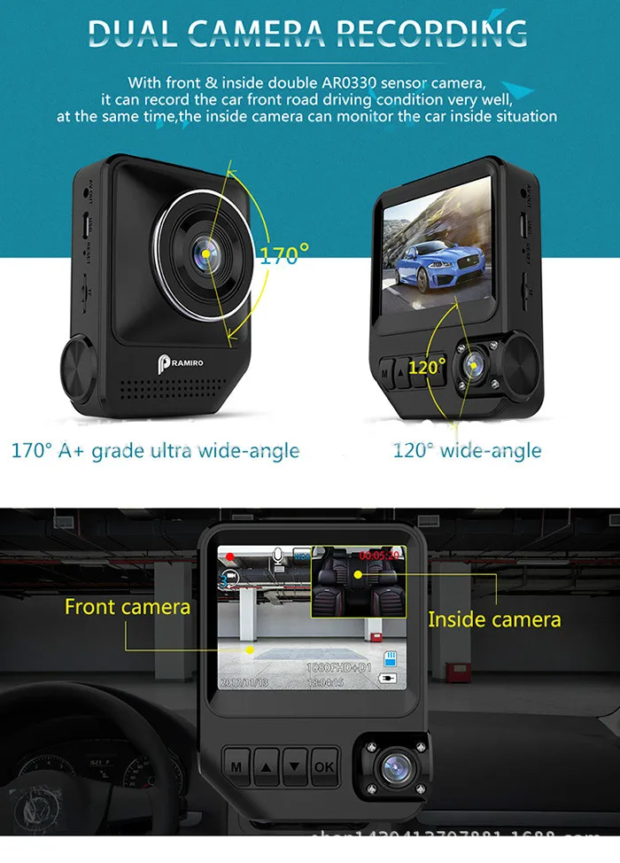 Мини видеорегистратор 1080p FHD Dashboard Видео рекордер Wi-Fi Автомобильная камера с широкоугольным объективом 170 градусов ночное видение g-сенсор